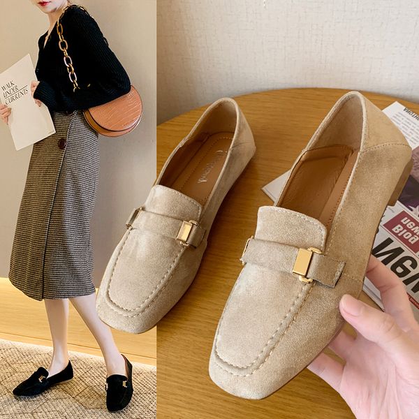 

shoes woman flats 2019 fashion women's square toe all-match shallow mouth slip-on casual female sneakers dress modis new winter, Black
