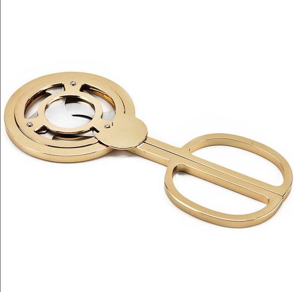 

windmill 420 Stainless Steel Cigar scissors Durable Round Silver Gold Double Blade cutter Sharp Smoke Smoking Hand knife Tool