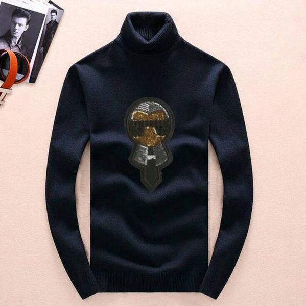 

2019 spring and autumn fashion men's brand casual sweater trend pattern designer clothing, White;black