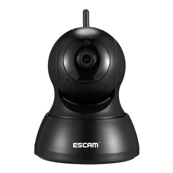 ESCAM QF007 WiFi IP kamera 1MP 720P IR Alarm Pan / Tilt Hareket Algılama Gece Görüşlü Güvenlik Kamerası -Siyah