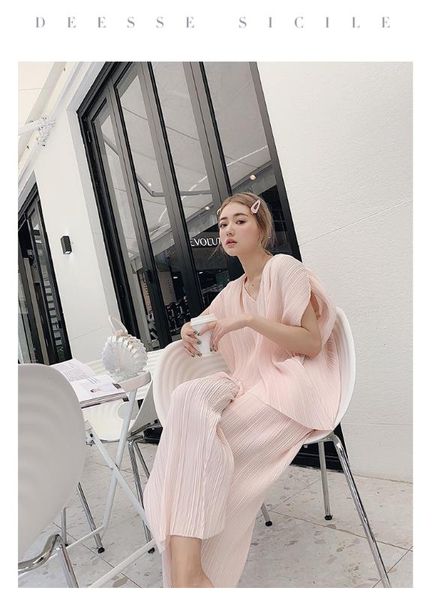 

new summer loose t-shirt wide leg pants two-piece suit ladies pant suit ing, White