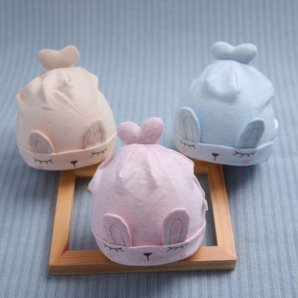 

baby hat spring and autumn newborn cotton thin, Yellow