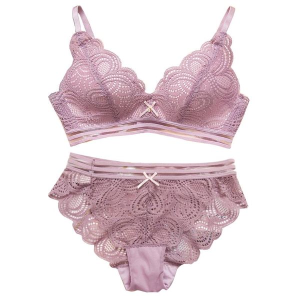 

triangle cup underwear briefs floral bra no steel ring thin section lace, Red;black