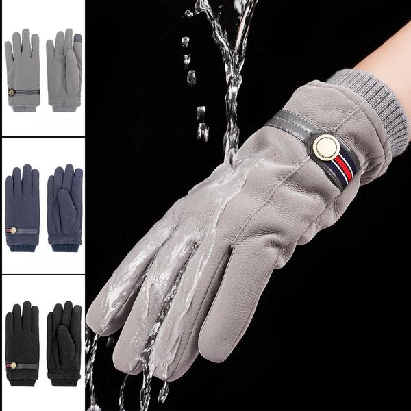 

fashion new material winter gloves waterproof windproof cotton gloves women&men hand wear mittens unisex, Blue;gray