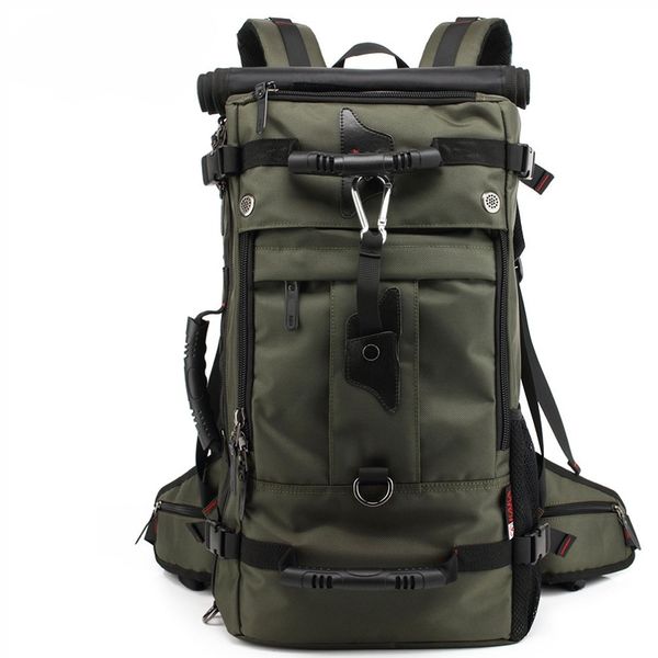 Büyük Çok Fonksiyonlu Sırt Çantası Laton Çanta Sırt Çantası 50L Hiking Kamp Su Geçirmez Satchel 17 inç Laptop Schoolbag için