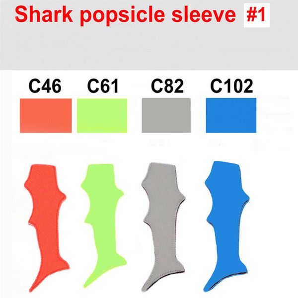

antiing shark popsicle bags ice pop holders sleeves er sew edge design reusable washable children summer gift d1202