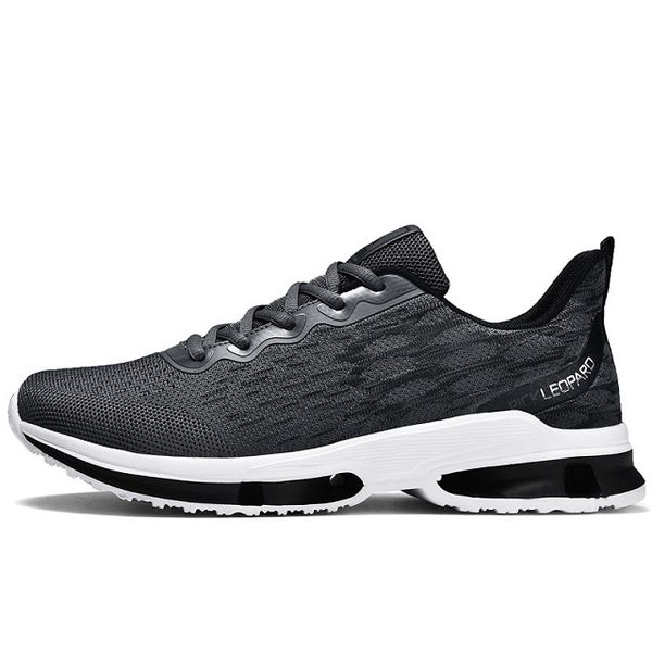 

new autumn flying weaving breathable korean trend casual shoes thick bottom anti slip wear men's running shoes wholesale design and cus, Black