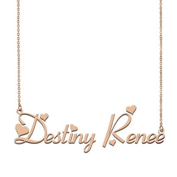 

renee name necklace , custom name necklace for women girls friends birthday wedding christmas mother days gift, Silver