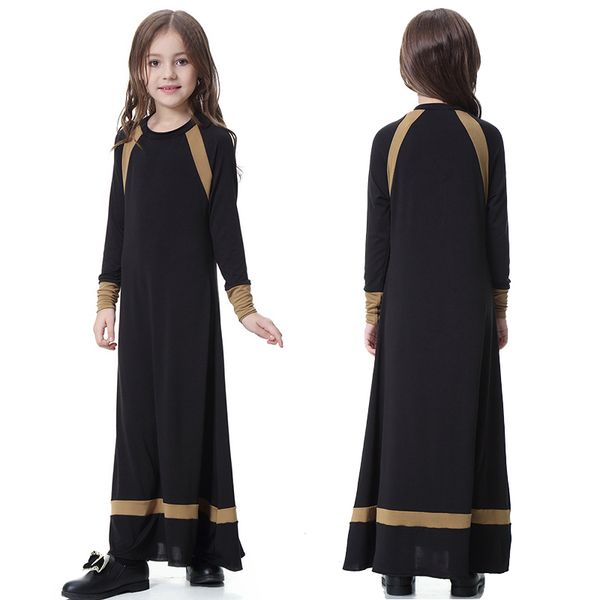

2020 new model dubai children abaya from 6 years old to16 years old robe ramadan clothes kaftan muslim jibab dressed for baby g, Red