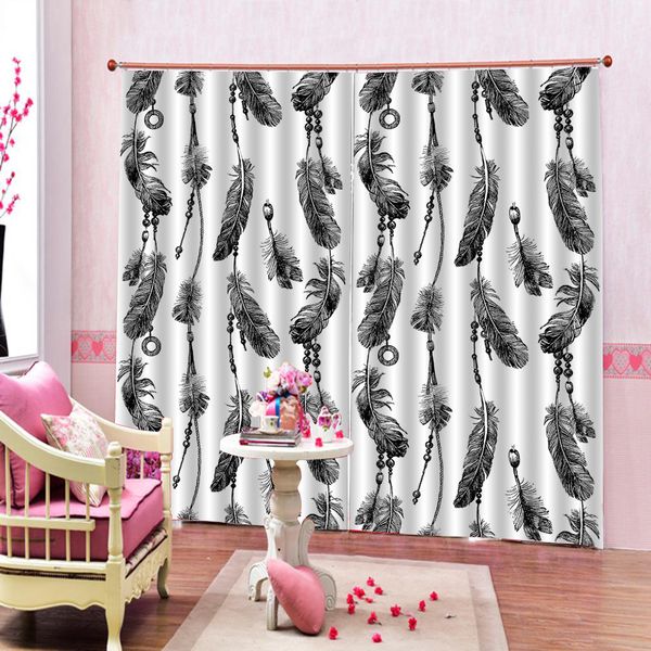 

curtain for living room connected delicate feathers blackout curtain living room bedroom beautifully decorated curtains