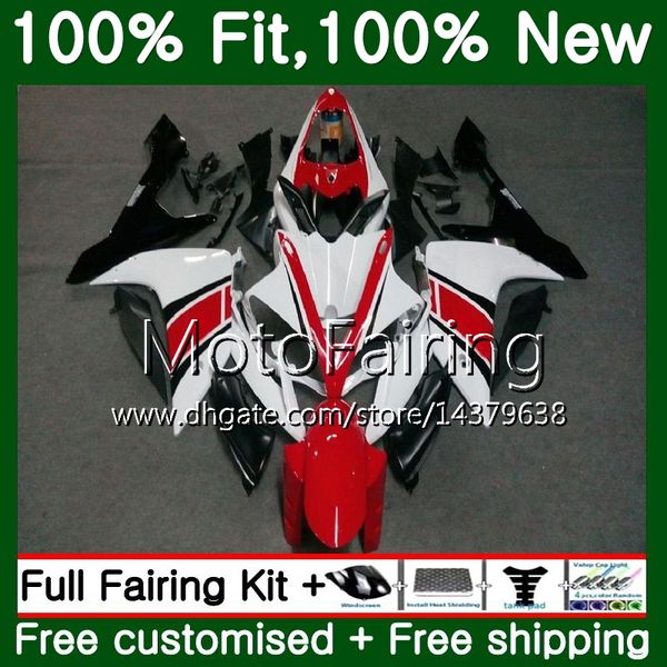 

injection bodys for yamaha yzf r 1 yzf 1000 red white blk yzfr1 07 08 98mf8 yzf r1 07 yzf1000 yzf-1000 yzf-r1 2007 2008 fairing bodywork