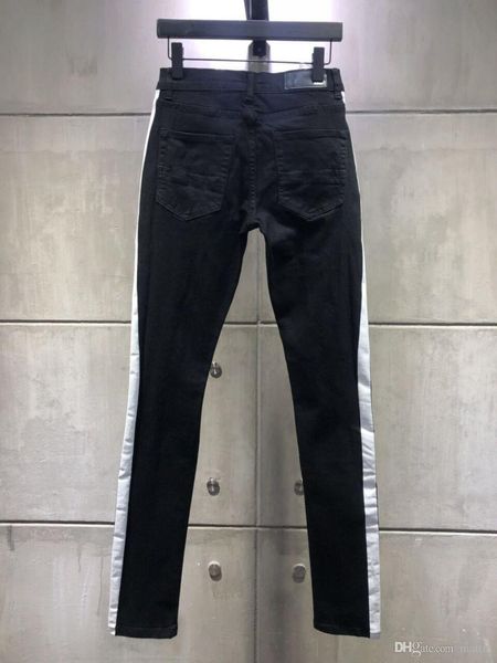 

2019 mens holes jeans distressed motorcycle biker jeans rock skinny slim ripped hole denim pants trousers, Blue