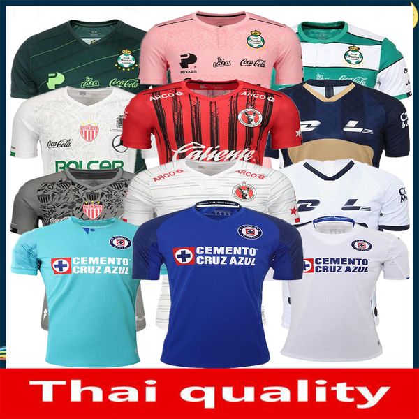 

2019 2020 новая лига mx cruz azul футбол джерси 19/20 футбол рубашка клуба сантос лагуна некакса клуб тихуана, Black;yellow