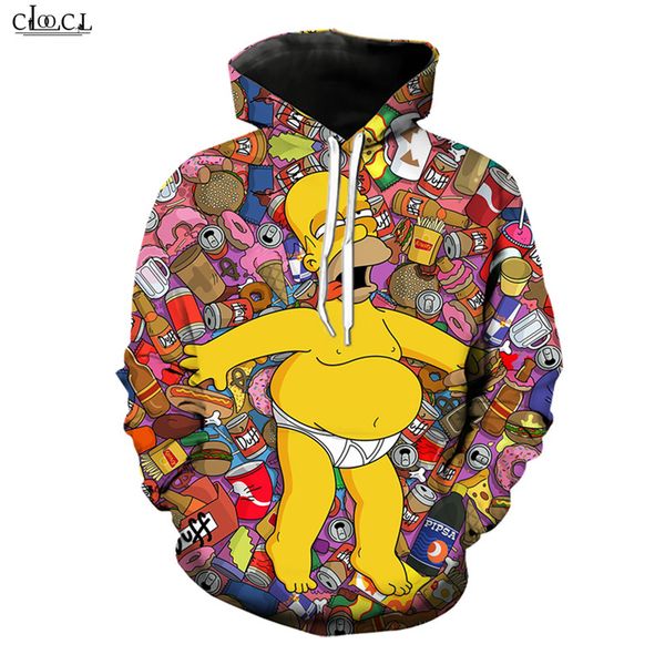 

animes the simpsons hoodie men women 3d print cartoon homer j. simpson hooded pullovers casual streetwear couples coat, Black