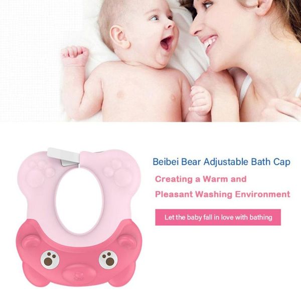

baby bath shower products care children plastic shampoo cap adjustable kids waterproof shampoo shower cap toddler bathing hat