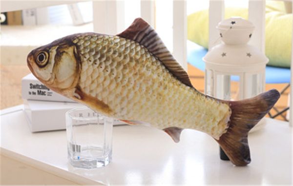 

pet supplies pet soft plush 3d fish shape cat toy interactive gifts fish catnip toys stuffed pillow doll simulation fish playing toy for pet
