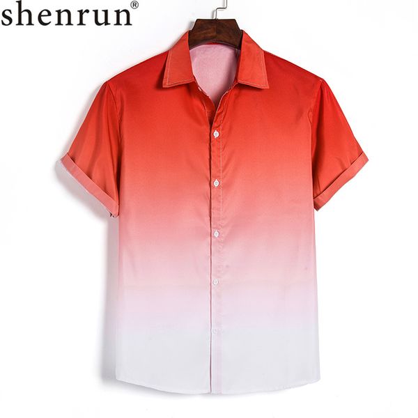

men's casual shirts shenrun men summer short sleeve comfortable japanese style easy care breathable holiday beach tourism blue red, White;black
