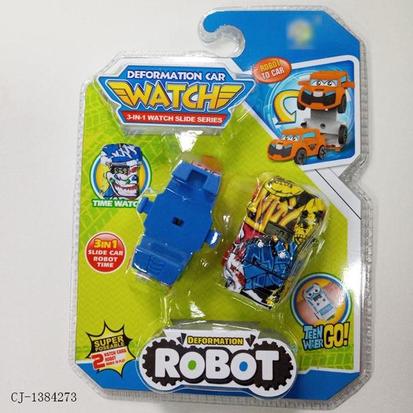 

новый детский игрушечный автомобиль церемонии творческие граффити ребенка деформации автомобиля часы пластиковые электронные часы детские иг