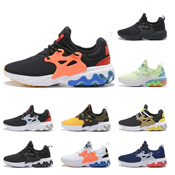 

react presto running shoes sneaker mens women breathable black blue black red psychedelic lava fashion sports trainer 36-45