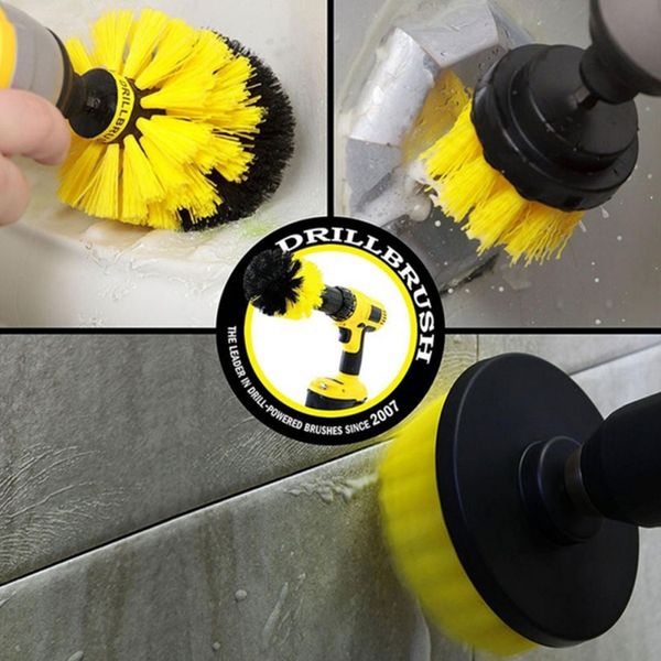 

2019 newly drill brush power scrubber cleaning brush extended long attachment set all purpose drill scrub brushes kit
