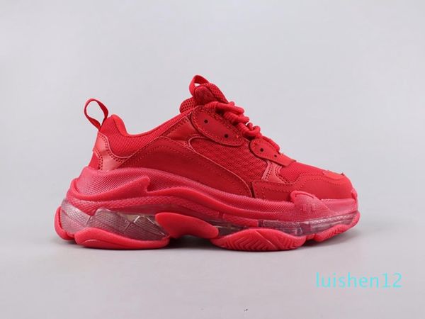 

womens mens triple-s designer shoes platform sneakers track casual luxury dad shoe for men/women quality red bottom triple s casual shoe l12, Black