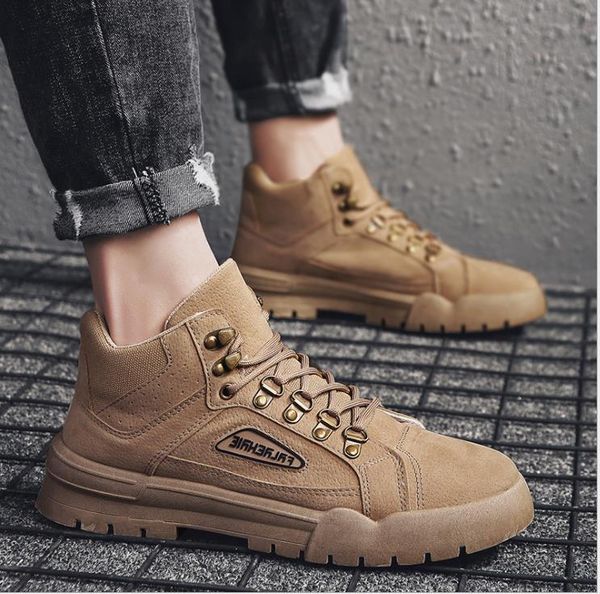 

martin boots men's autumn and winter new men's men's wild booties, Black