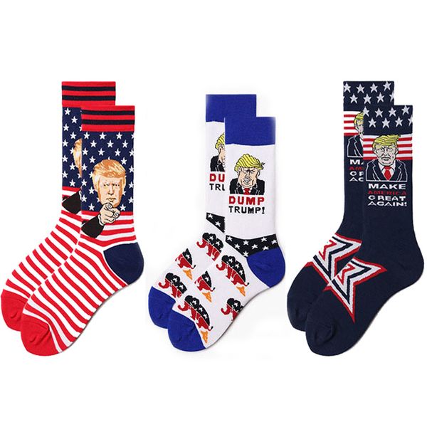 

хлопок дональд трамп полосатые носки президентской кампании 2020 make american great funny letter носки для детей мужчин женщин длинный чуло