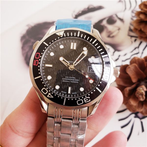 

swiss men watches sea limited 50th of james bond automatic movement 007 watch ceramic bezel sapphire glass designer diver master wristwatch, Slivery;brown
