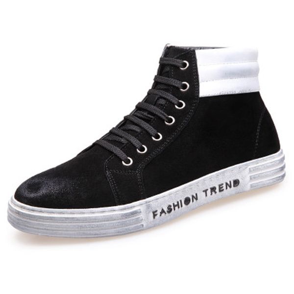 

surom 2020 winter fashion boots men outdoor warm work safety ankle boot thick rubber non-slip winter male leather casual shoes, Black