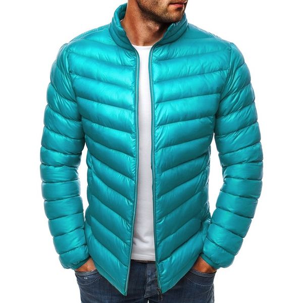 

zogaa men's parkas 2019 spring winter jackets casual puffer coat solid color zipper slim plus size man jacket winter parka warm, Tan;black
