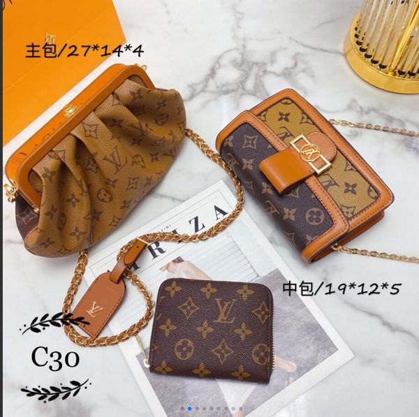 

selling classic retro style messenger bag shoulder bag ladies fashion exquisite wild three-piece wild clutch bag handbag a3