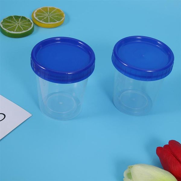 

20pcs disposable measuring cups with lid plastic transparent specimen cup container 120ml