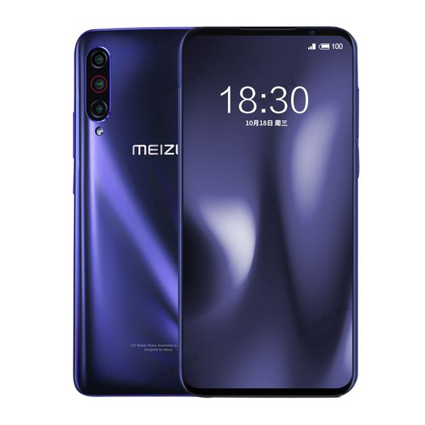 Оригинальный Meizu 16T 4G LTE Сотовый телефон 6 ГБ RAM 128GB ROM Snapdragon 855 Octa Core 6,5 дюймов Полноэкранный экран 16MP ID отпечатков пальцев лица