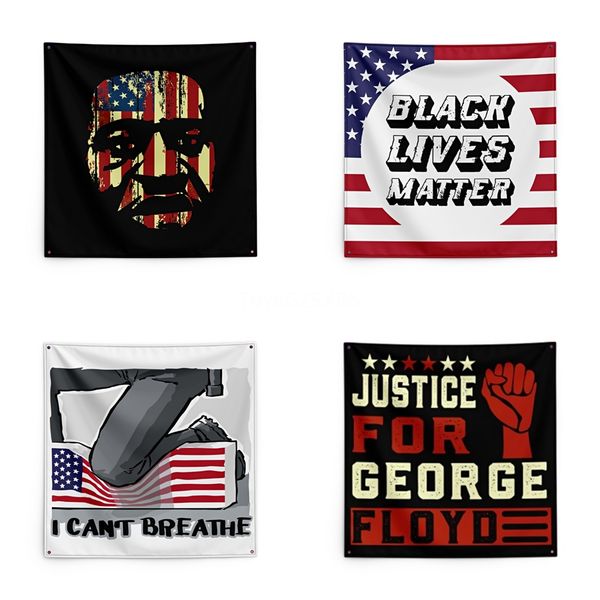 

george floyd printing tapestry black lives matter household wall banner 150*150cm #qa83907
