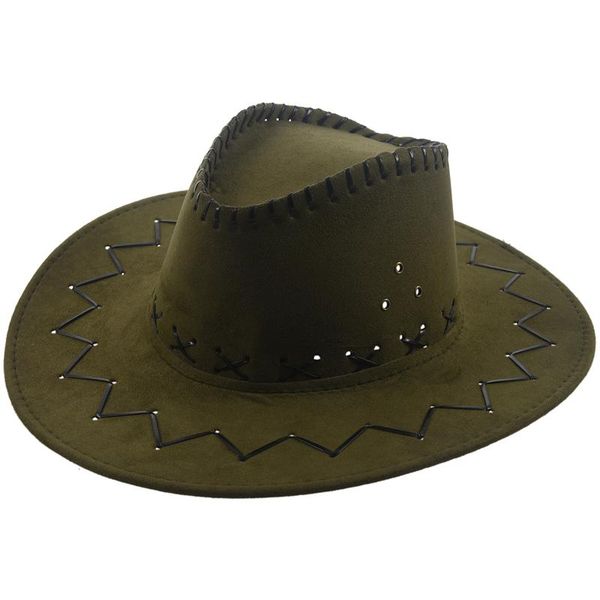 

регулируемый ремень подбородка кожезаменитель cowboy hat army green парня