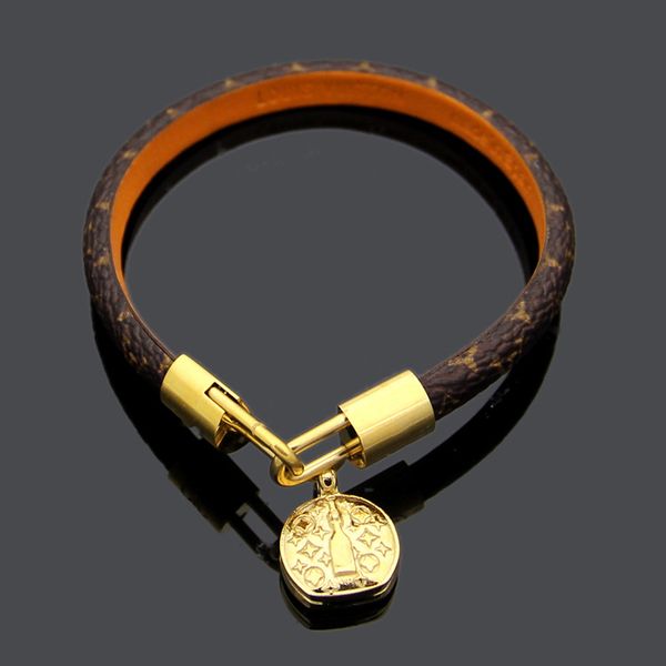 

Hot sale Paris style women bracelet geniuine leather stainless steel love punk bangle with hang heart design jewelry PS6216A