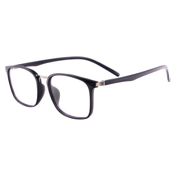 Großhandels-Männer Frauen TR90 transparente Brillengestell leichte rechteckige volle R90-Brille aus Kunststoff für Myopie Hyperopie Rx-Linsen