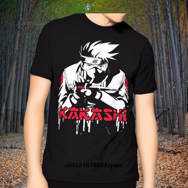 

мужчины тенниска наруто аниме какаши горячее лето tops до 3xl тенниску новизны тенниску женщин, White;black