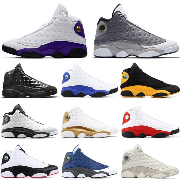 

2019 Air Jordan Retro 13 13s Men Basketball Shoes COURT PURPLE bred Cap and gown black cat designer mens trainers sports sneakers