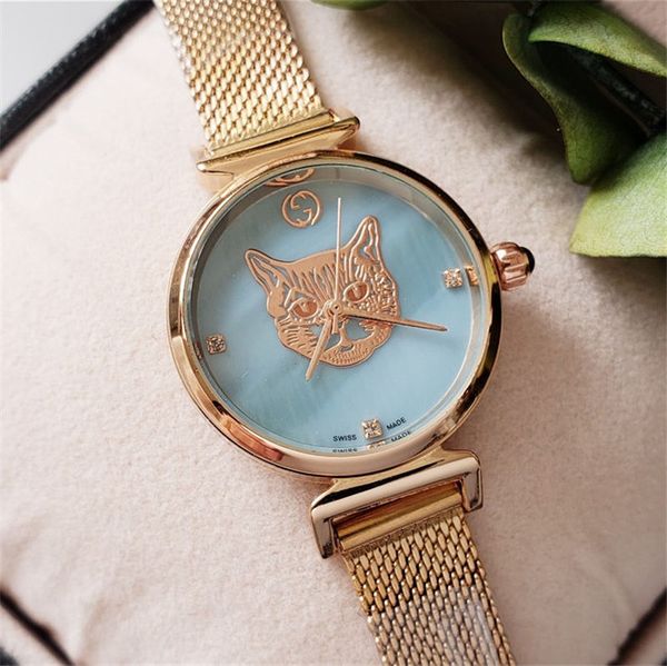 

new style fashion luxury watch women's 30mm stainless steel quartz fashion brand watches women watches gift clock wristwatches, Slivery;brown