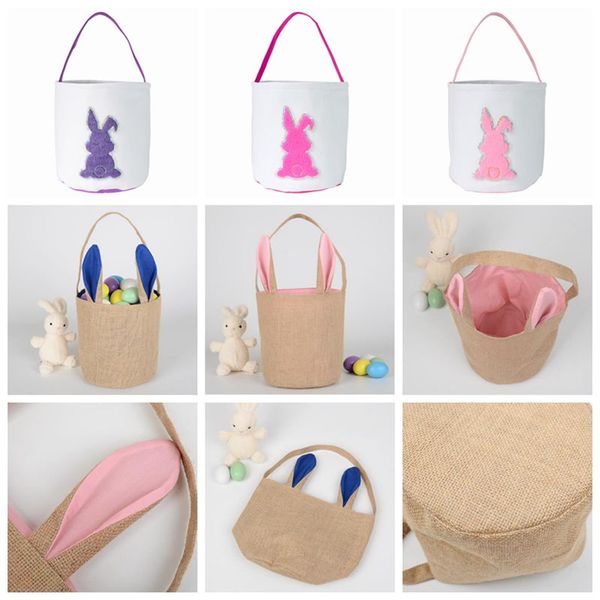 

easter cute sequins basket 3d rabbit tail printed fashion lucky egg basket rabbit printed candy bag baby toy storage bag baby gift wy443hq