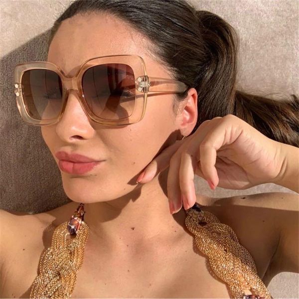 

крупногабаритные солнечные очки женщин ретро марка дизайнер градиент солнцезащитные очки мужчины vintage shades очки большой кадр очки uv400