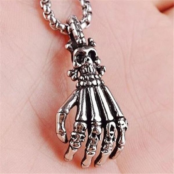 

new fashion charm tibet silver ghost hand necklace alloy pendant necklace