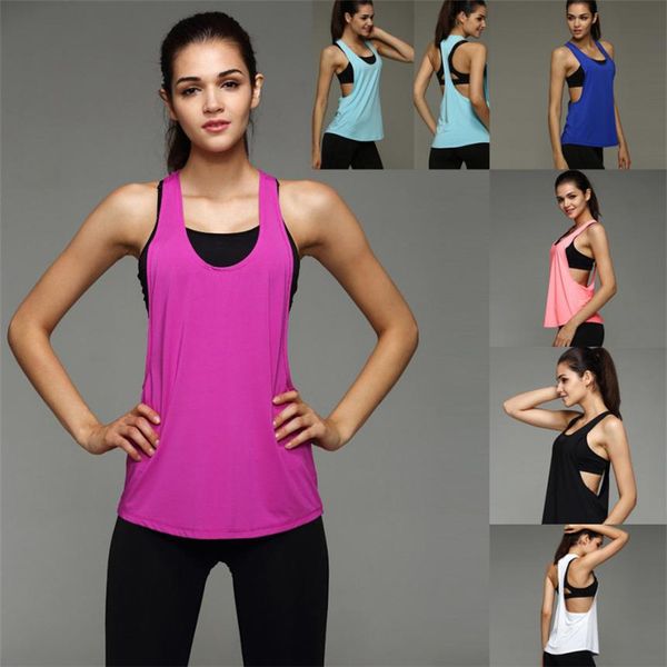 

women gym running loose vest large size cover bra sports shirt sweat vest sleeveless for lady drop ship, White