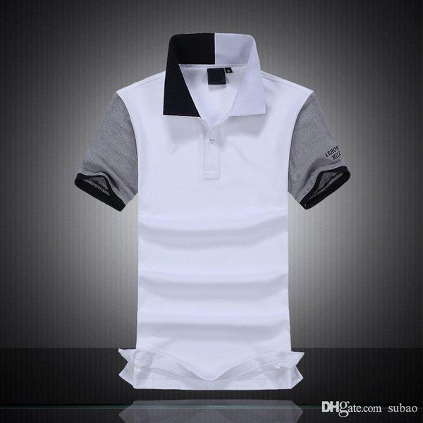 

mens brand new polo wholesale-plus size us big size black watch polo team multi embroidery polo, White;black