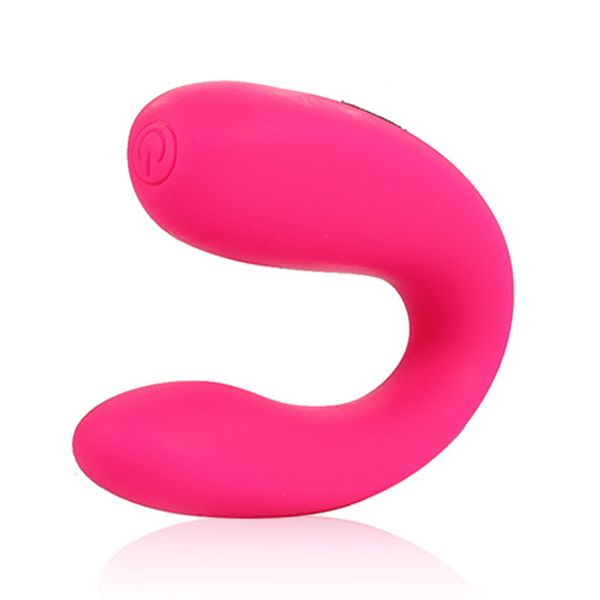 Forma a U Dildo vibrante punto G vibratore stimolazione del clitoride orgasmo vaginale vibratore anale masturbazione giocattoli del sesso per la donna