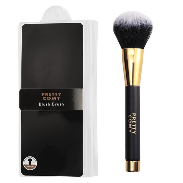 

b single large blush brush soft nylon bristles wooden handle blush loose powder brush cosmetic tool