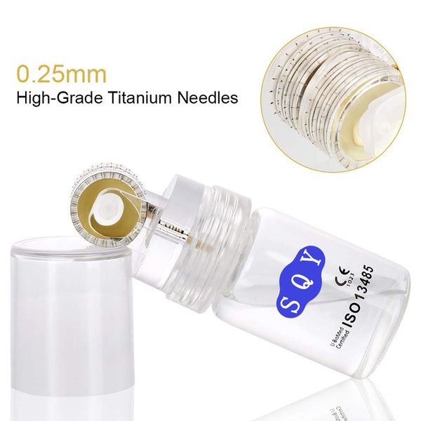 

192 titanium needles derma roller dermaroller -0.25mm micro needle skin care system upgraded for acne,scars,skin aging