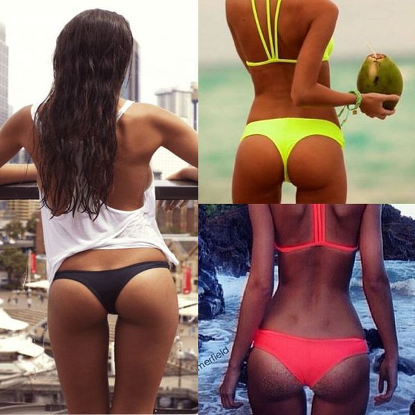 

women brazilian cheeky bikini bottom thong bather suit beach swimsuit swimwear swimming suit