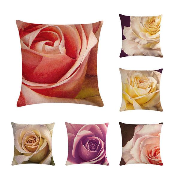 

45 * 45см fresh style наволочки 3d rose printed белье подушка обложка бросьте наволочку для гостиной талии подушки peony zy196
